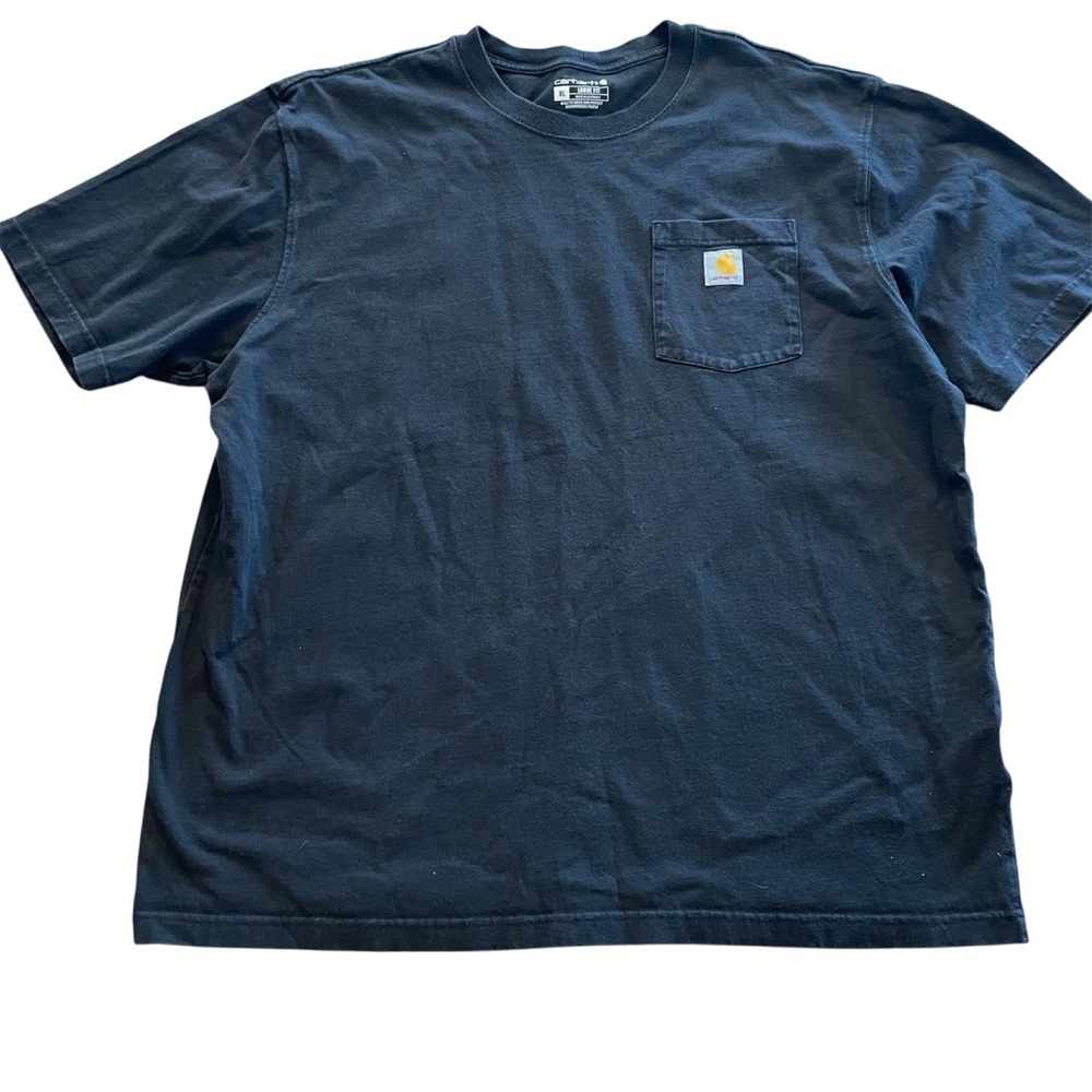 Carhartt Men’s Navy Short-Sleeve Pocket Tee‎